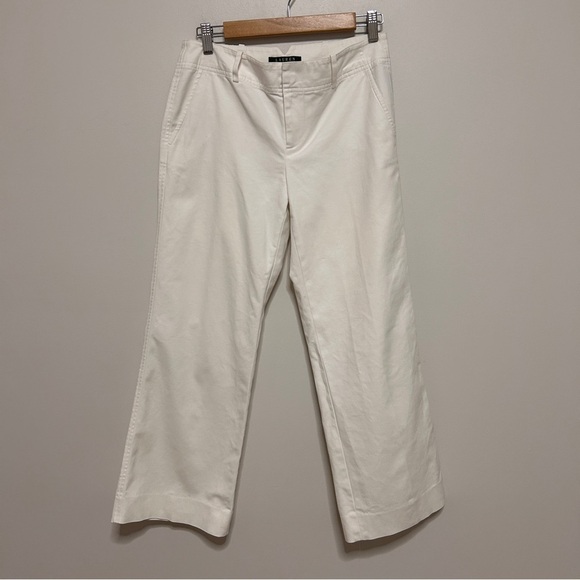 Lauren Ralph Lauren Women’s 4P white cropped wide leg pants preppy office READ - Picture 1 of 10